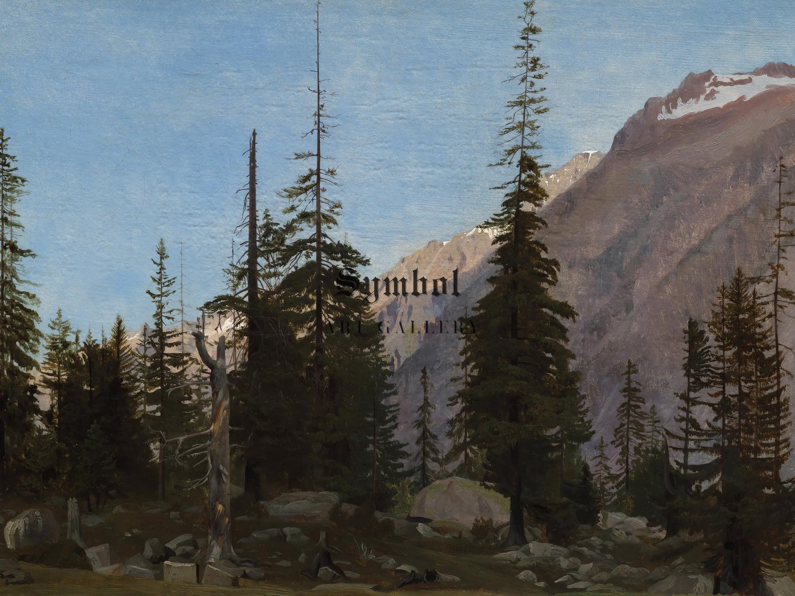 Alpine Landscape Switzerland by Jean-Léon Gérôme, 1850, Romanticism and Classical Landscapes, fine art print