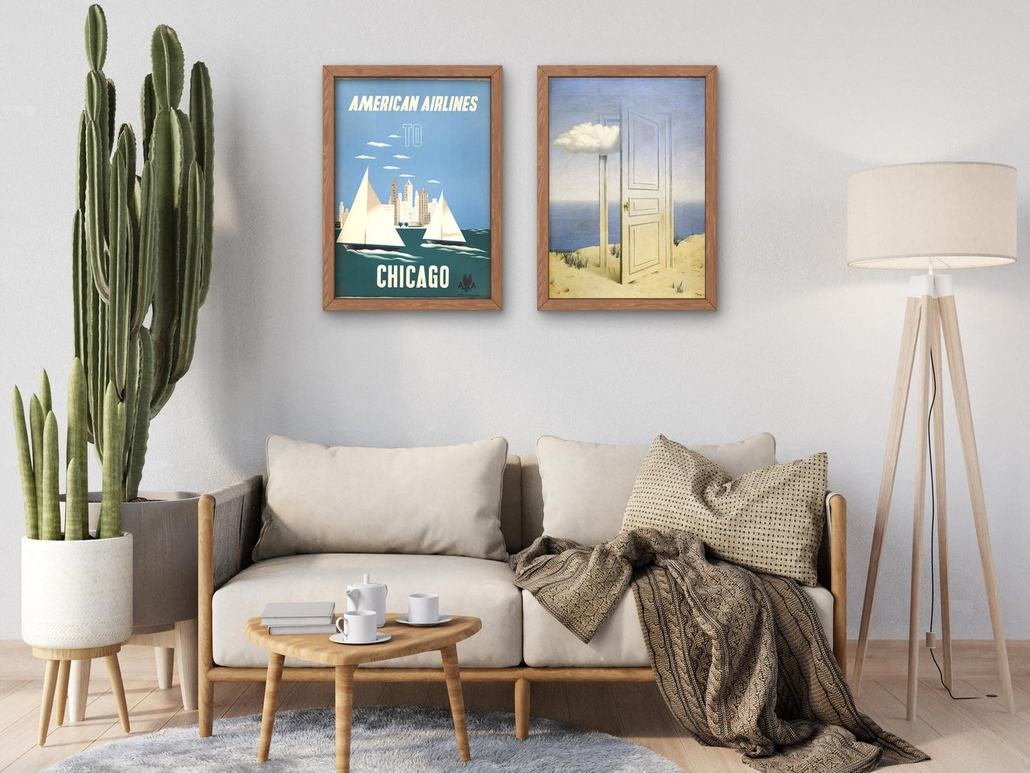 American Airlines to Chicago by Edward McKnight Kauffer, 1947, Art Deco and American Modernism, fine art print