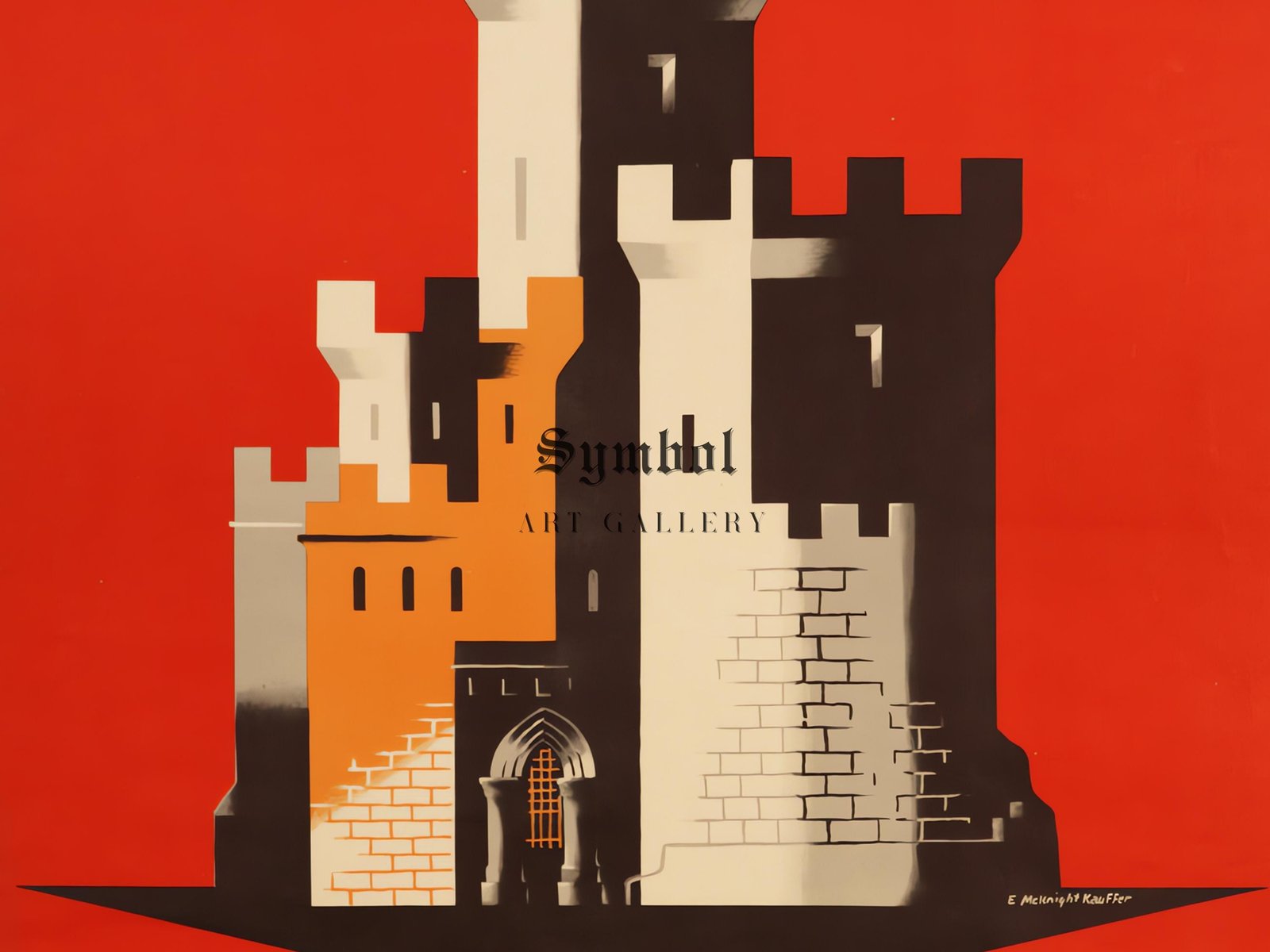 American Airlines to England by Edward McKnight Kauffer, 1950, Vintage Ads and Posters, fine art print