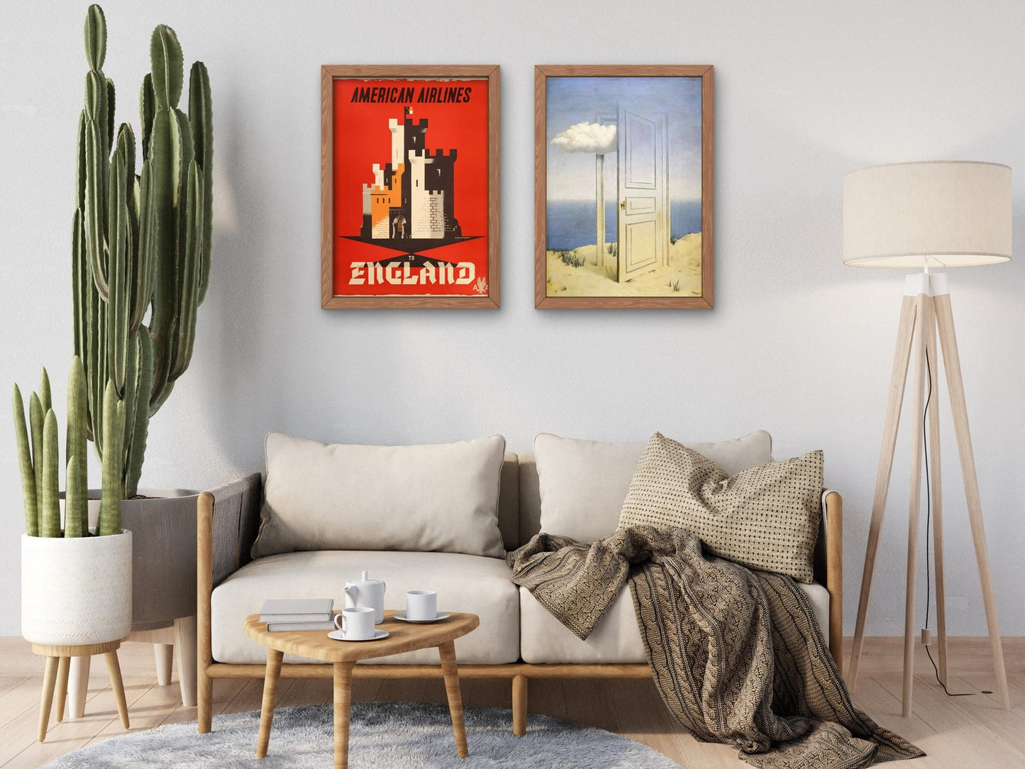 American Airlines to England by Edward McKnight Kauffer, 1950, Vintage Ads and Posters, fine art print