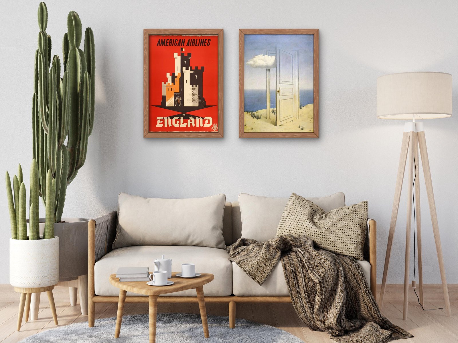 American Airlines to England by Edward McKnight Kauffer, 1950, Vintage Ads and Posters, fine art print