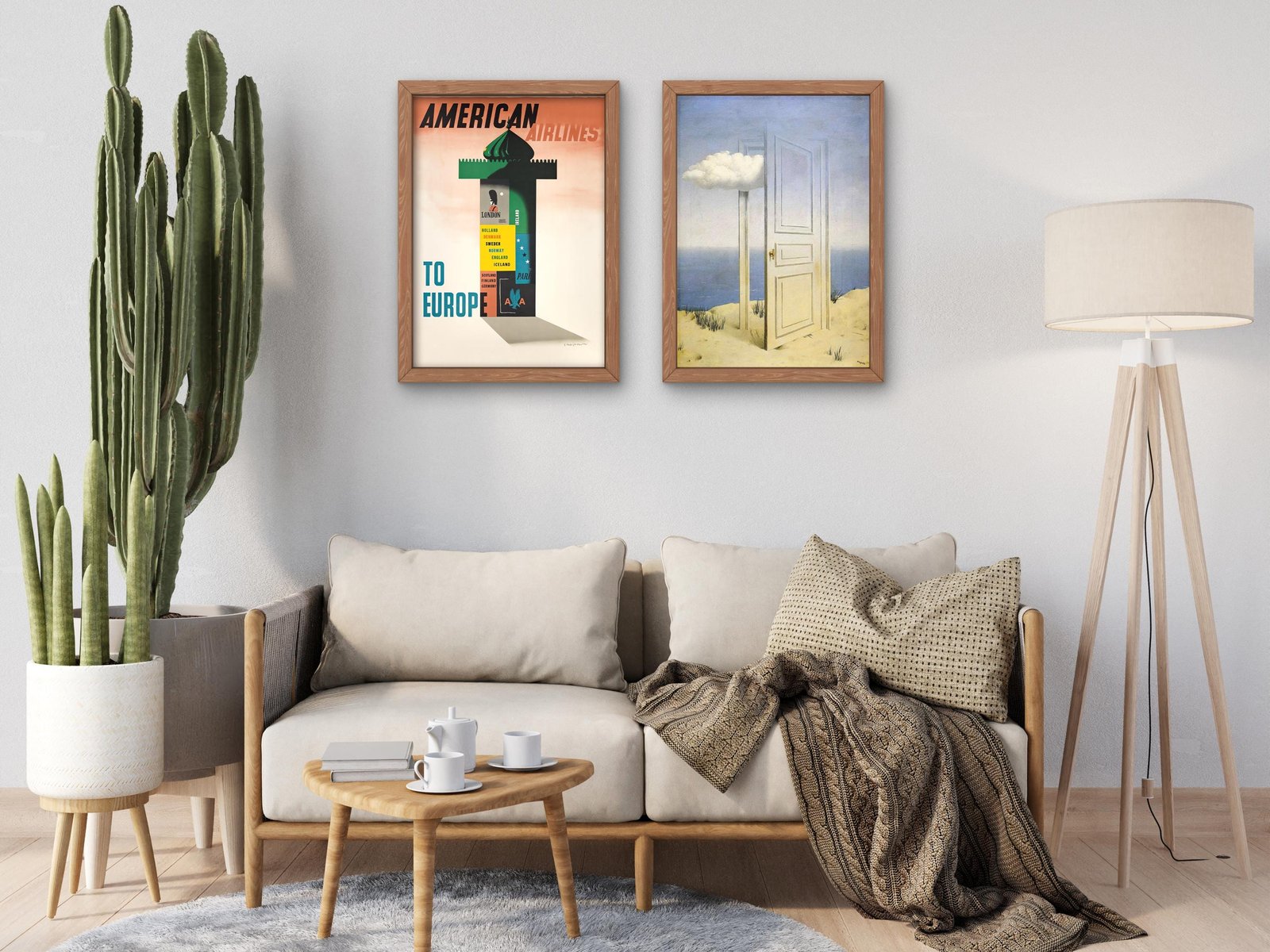 American Airlines to Europe by Edward McKnight Kauffer, 1947, Art Deco and American Modernism, fine art print