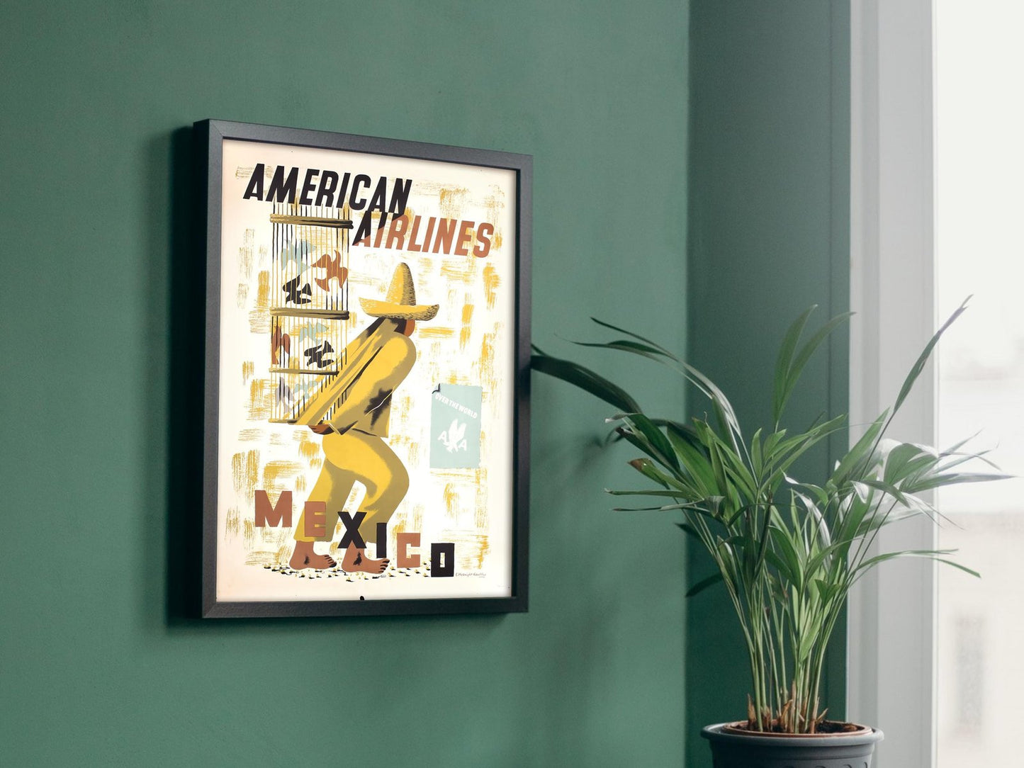 American Airlines Mexico by Edward McKnight Kauffer, 1948, Vintage Ads and Posters, fine art print
