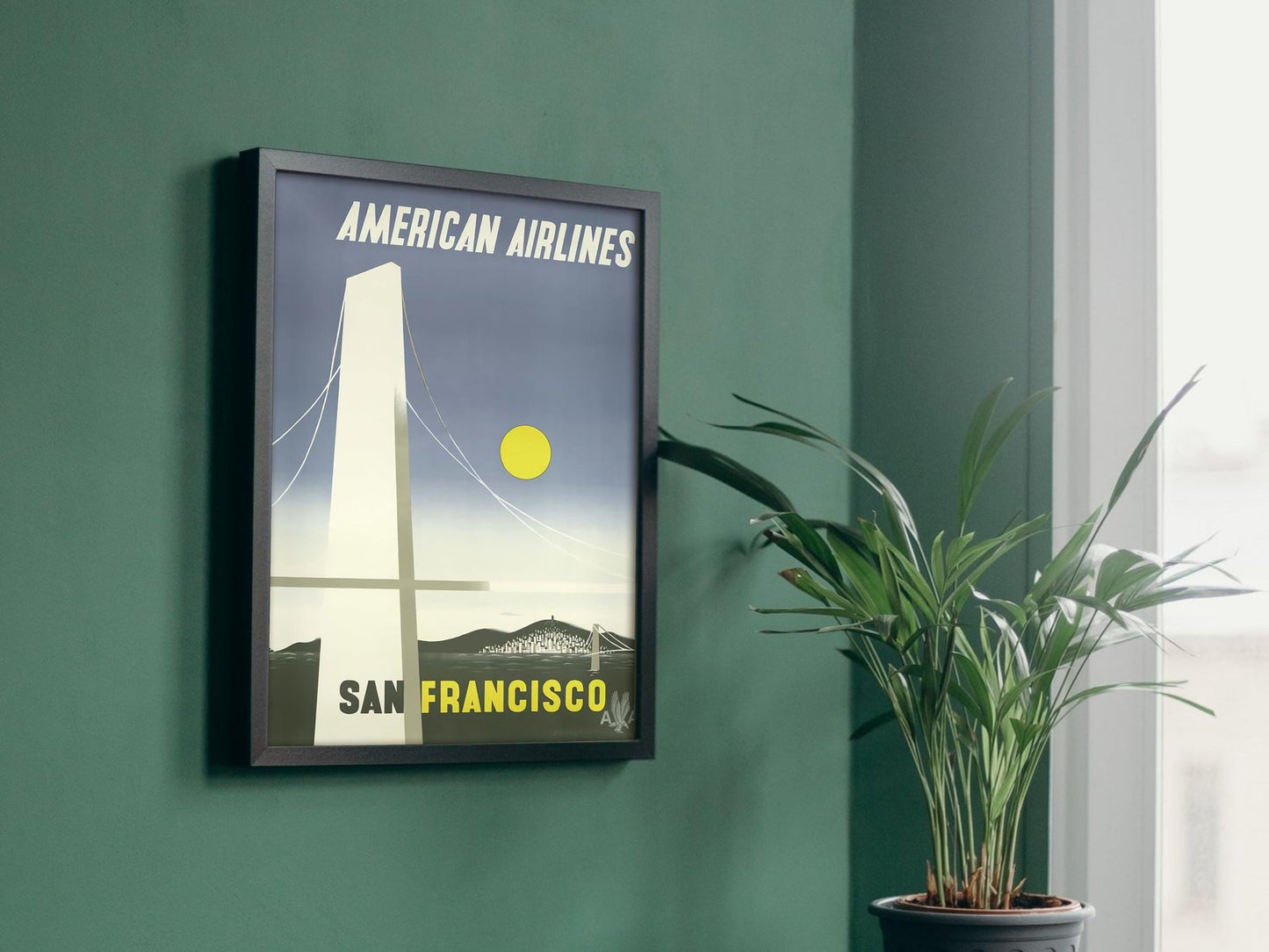 American Airlines San Francisco Poster by Edward McKnight Kauffer, 1948, Vintage Ads and Posters, fine art print