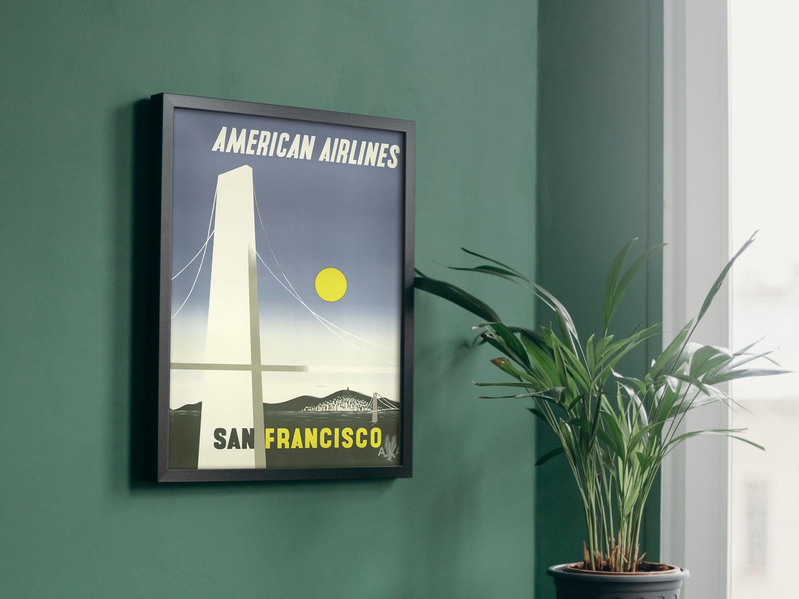 American Airlines San Francisco Poster by Edward McKnight Kauffer, 1948, Vintage Ads and Posters, fine art print