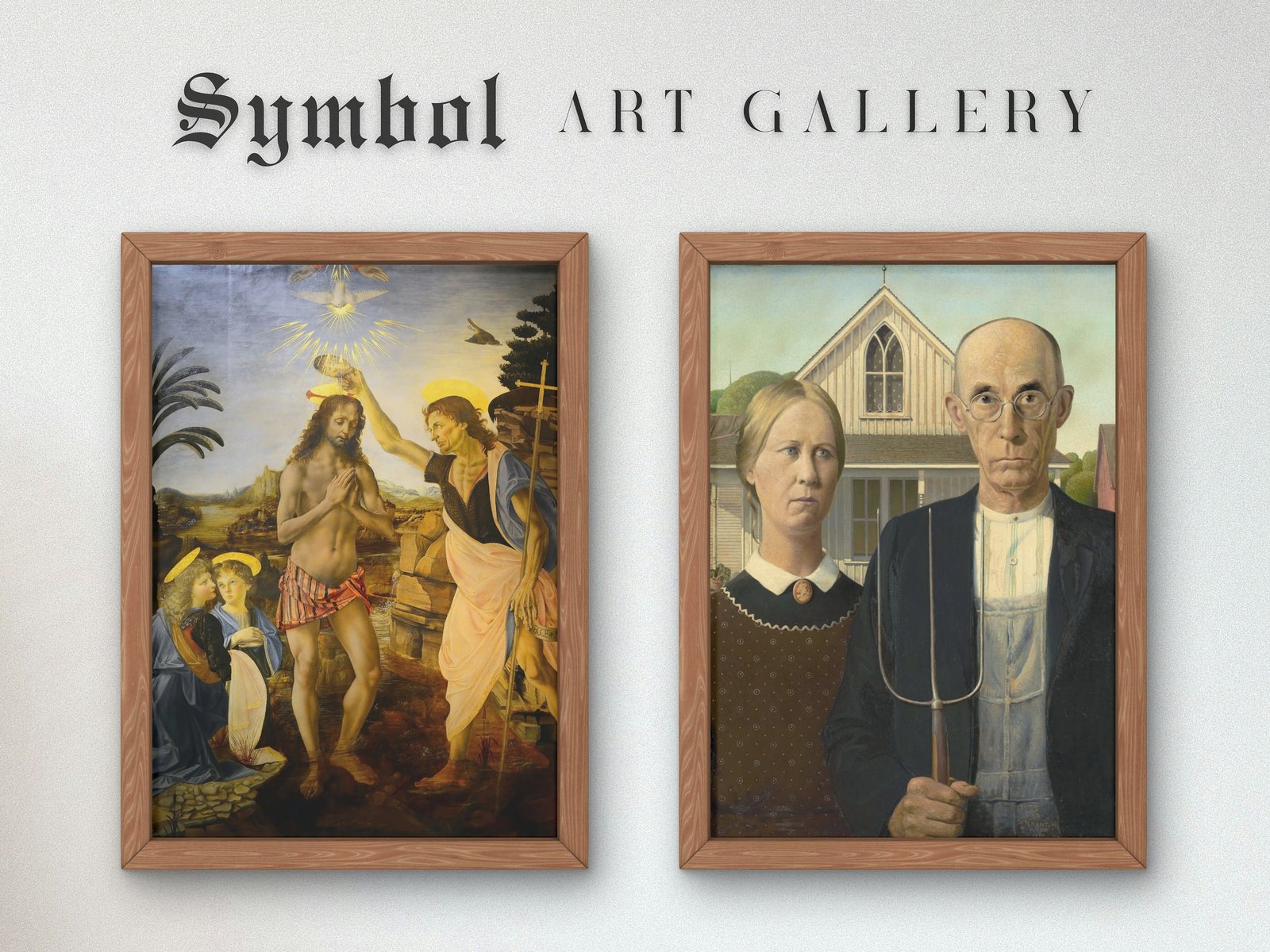 American Gothic by Grant Wood, 1930, Art Deco and American Modernism, fine art print