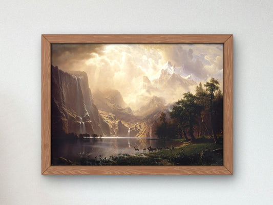 Among the Sierra Nevada California by Albert Bierstadt, 1868, Romanticism and Classical Landscapes, fine art print