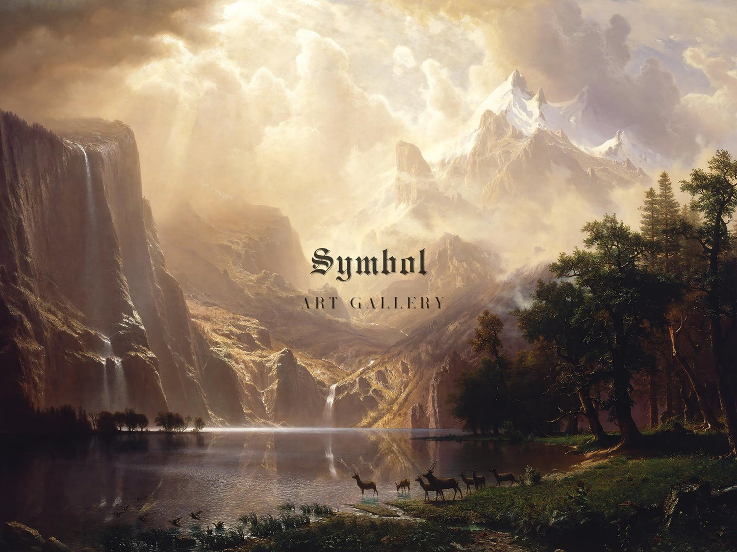 Among the Sierra Nevada California by Albert Bierstadt, 1868, Romanticism and Classical Landscapes, fine art print