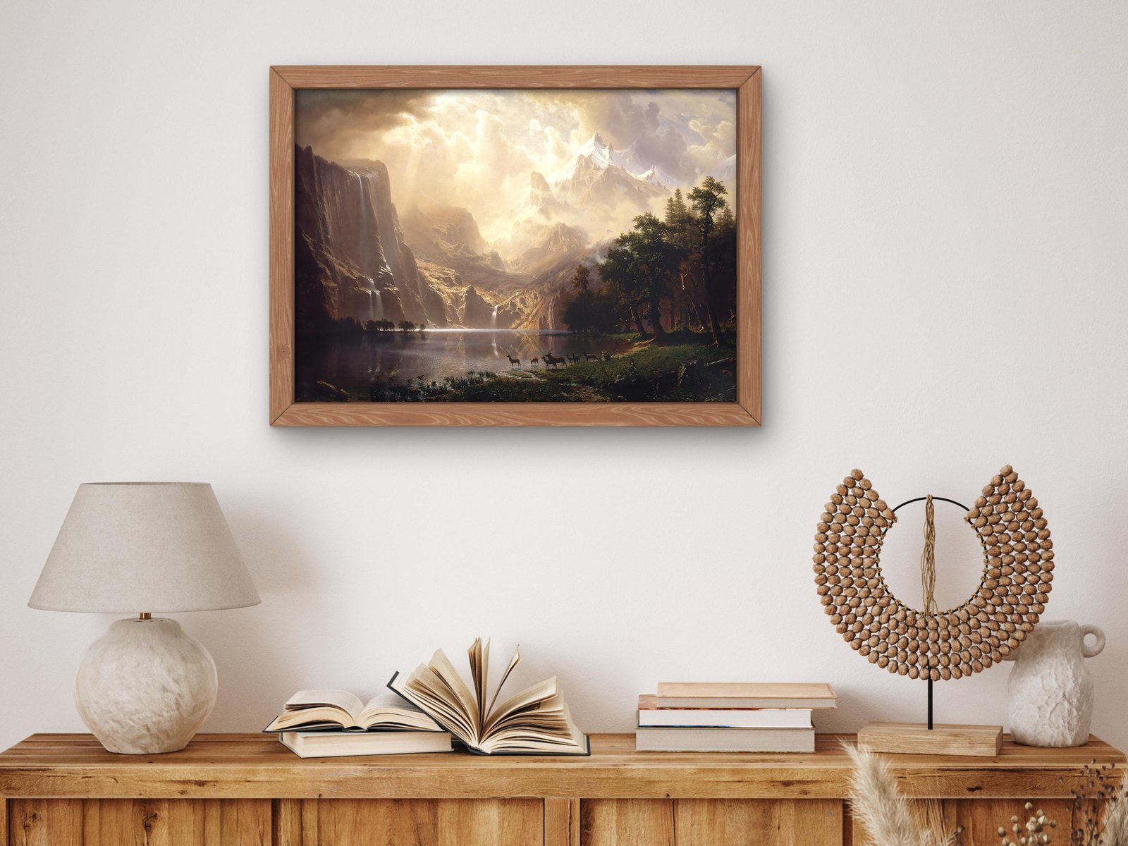 Among the Sierra Nevada California by Albert Bierstadt, 1868, Romanticism and Classical Landscapes, fine art print