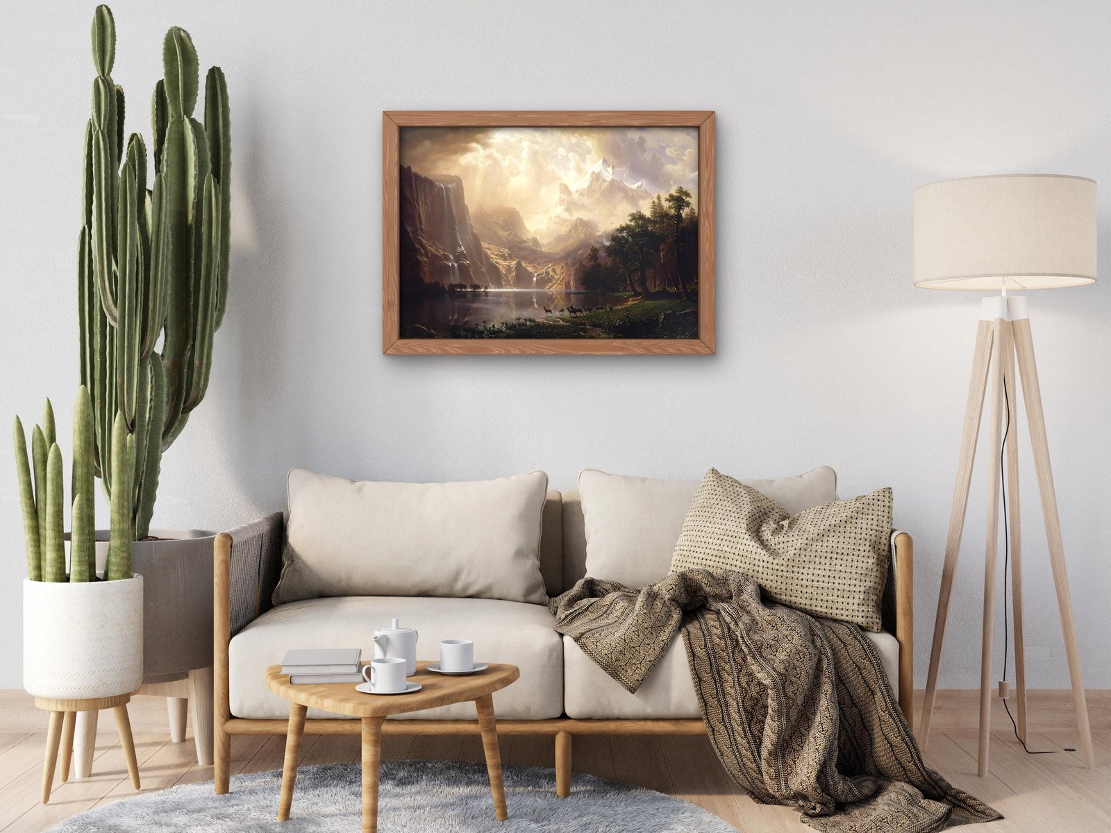 Among the Sierra Nevada California by Albert Bierstadt, 1868, Romanticism and Classical Landscapes, fine art print