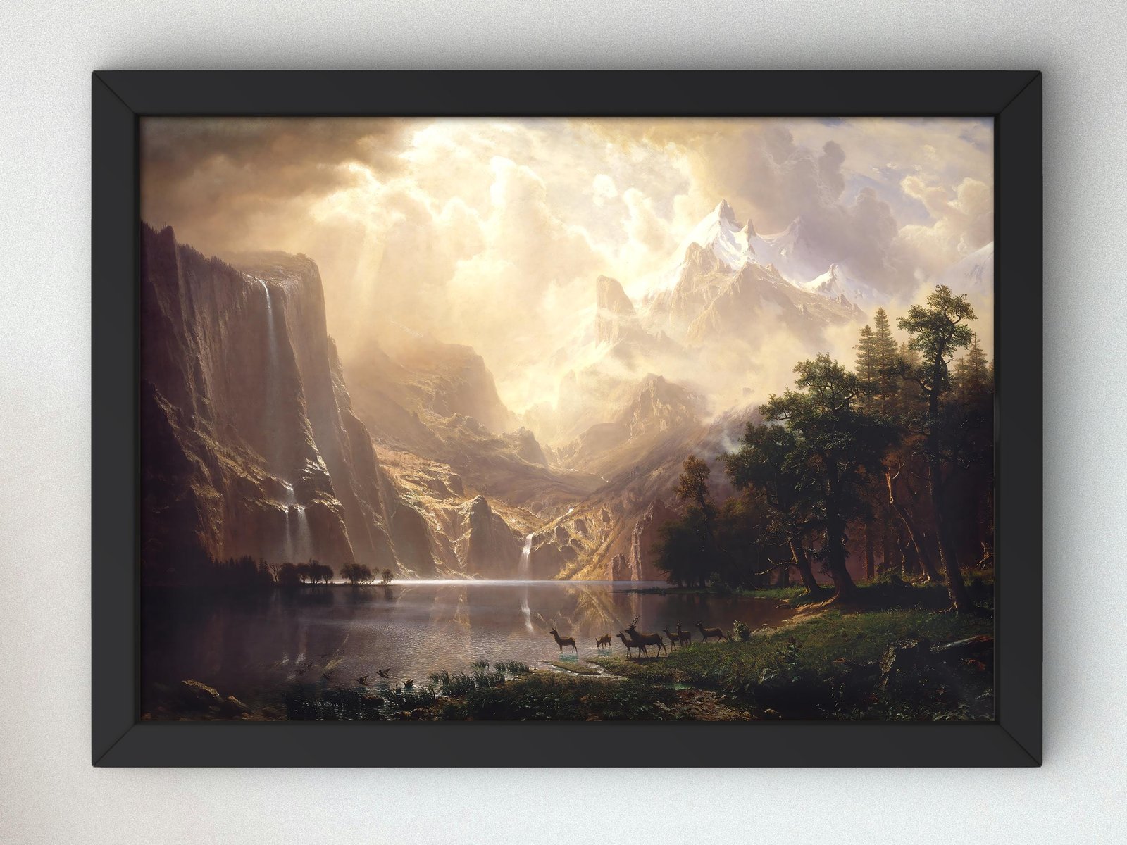 Among the Sierra Nevada California by Albert Bierstadt, 1868, Romanticism and Classical Landscapes, fine art print