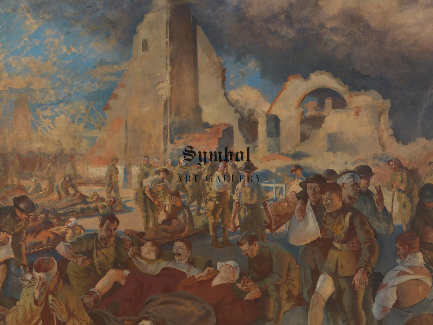 An Advanced Dressing Station in France by Henry Tonks, 1918, Realism and Naturalism, fine art print