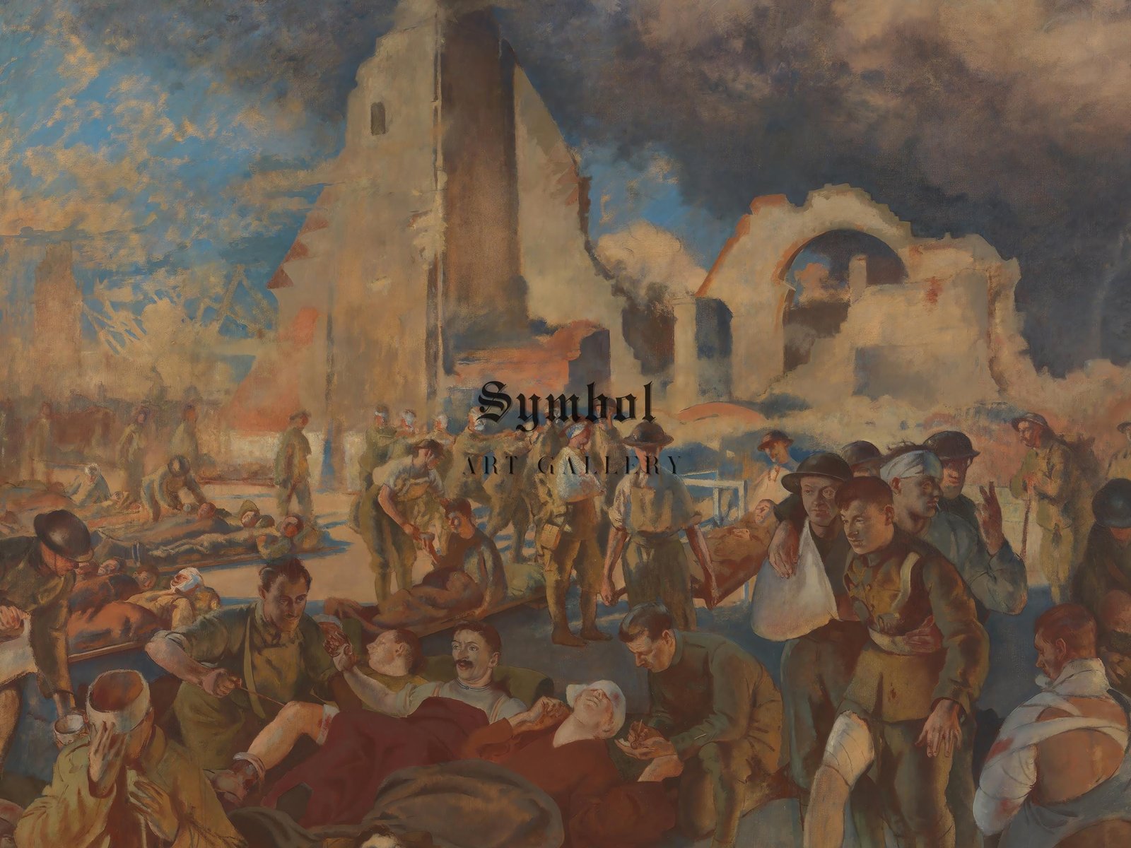 An Advanced Dressing Station in France by Henry Tonks, 1918, Realism and Naturalism, fine art print