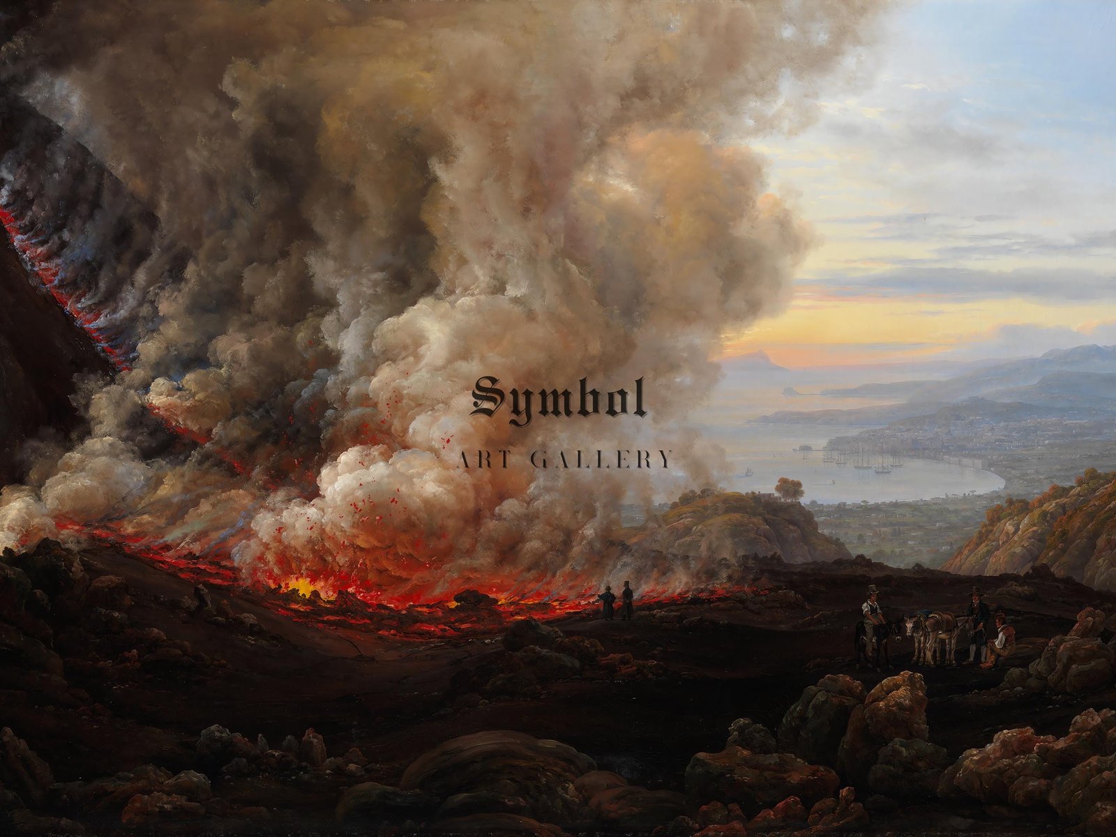 An Eruption of Vesuvius by Johan Christian Dahl, 1824, Romanticism and Classical Landscapes, fine art print