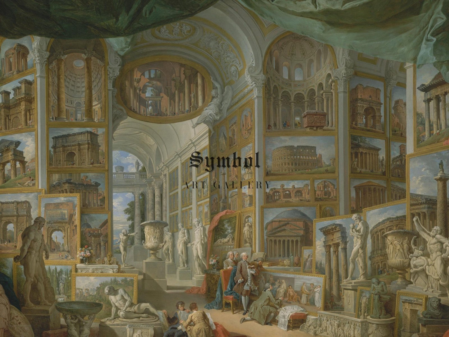 Ancient Rome by Giovanni Paolo Panini, 1757, Rococo and Neoclassicism, fine art print