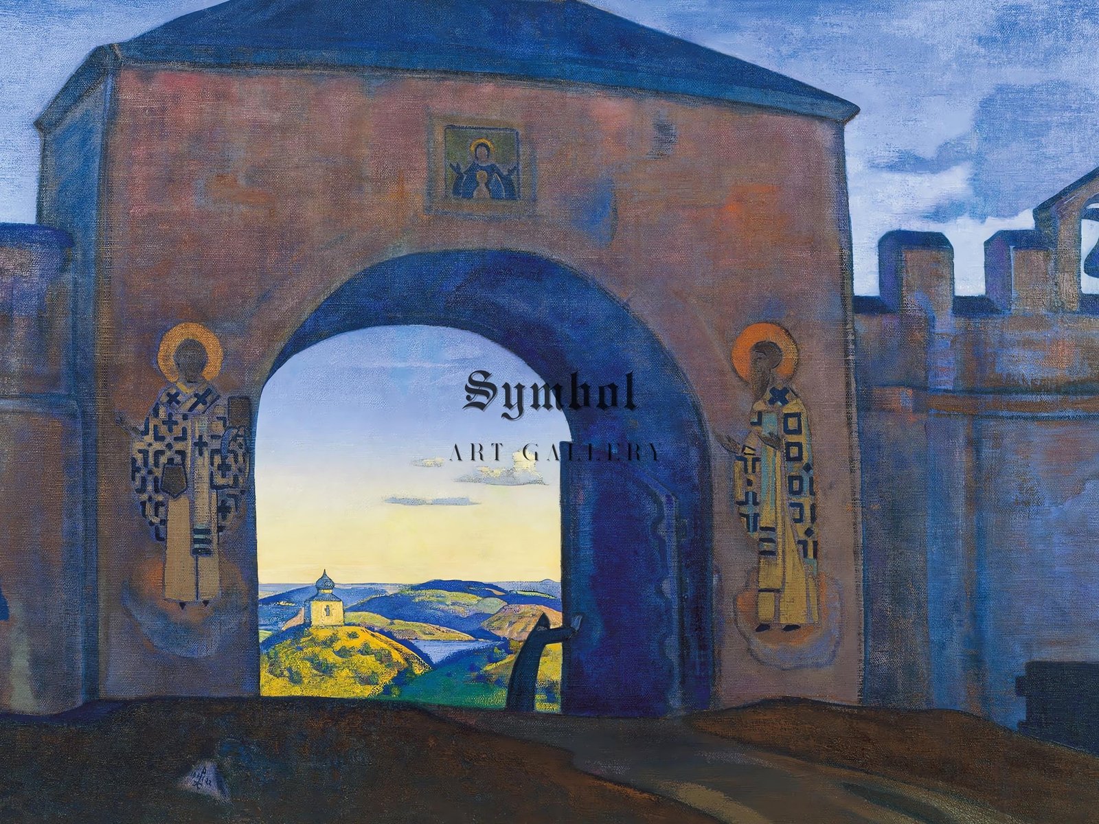 And We are Opening the Gates by Nicolas Roerich, 1922, Futurism and Constructivism, fine art print