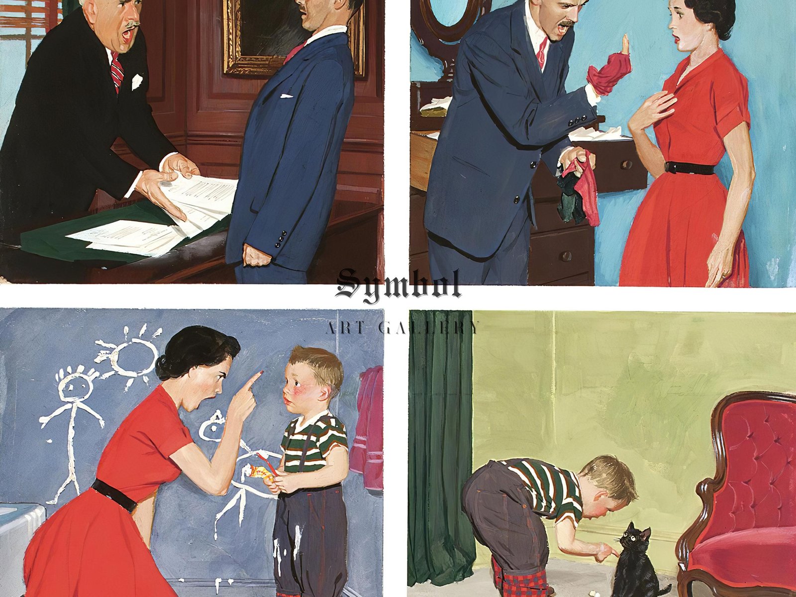 Anger Transference by Richard Sargent, 1954, Expressionism and Fauvism, fine art print