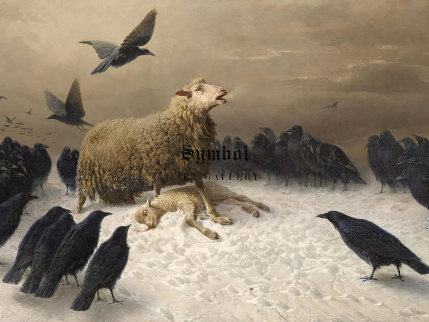 Anguish by August Friedrich Schenck, 1878, Realism and Naturalism, fine art print