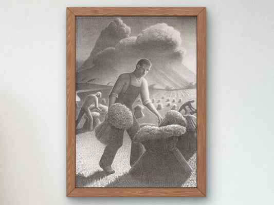 Approaching Storm by Grant Wood, 1940, Art Deco and American Modernism, fine art print