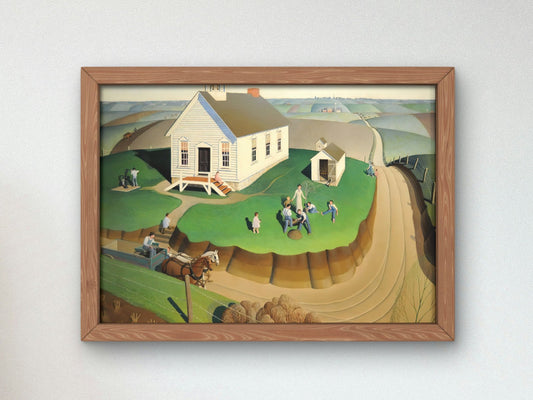 Arbor Day by Grant Wood, 1932, American Regionalism, fine art print