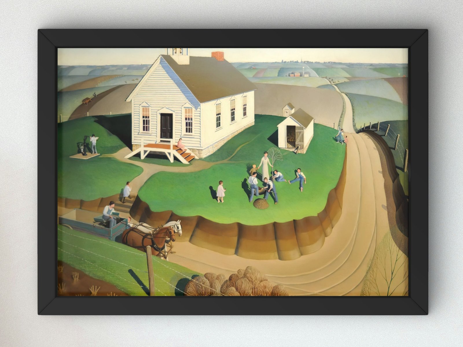 Arbor Day by Grant Wood, 1932, American Regionalism, fine art print