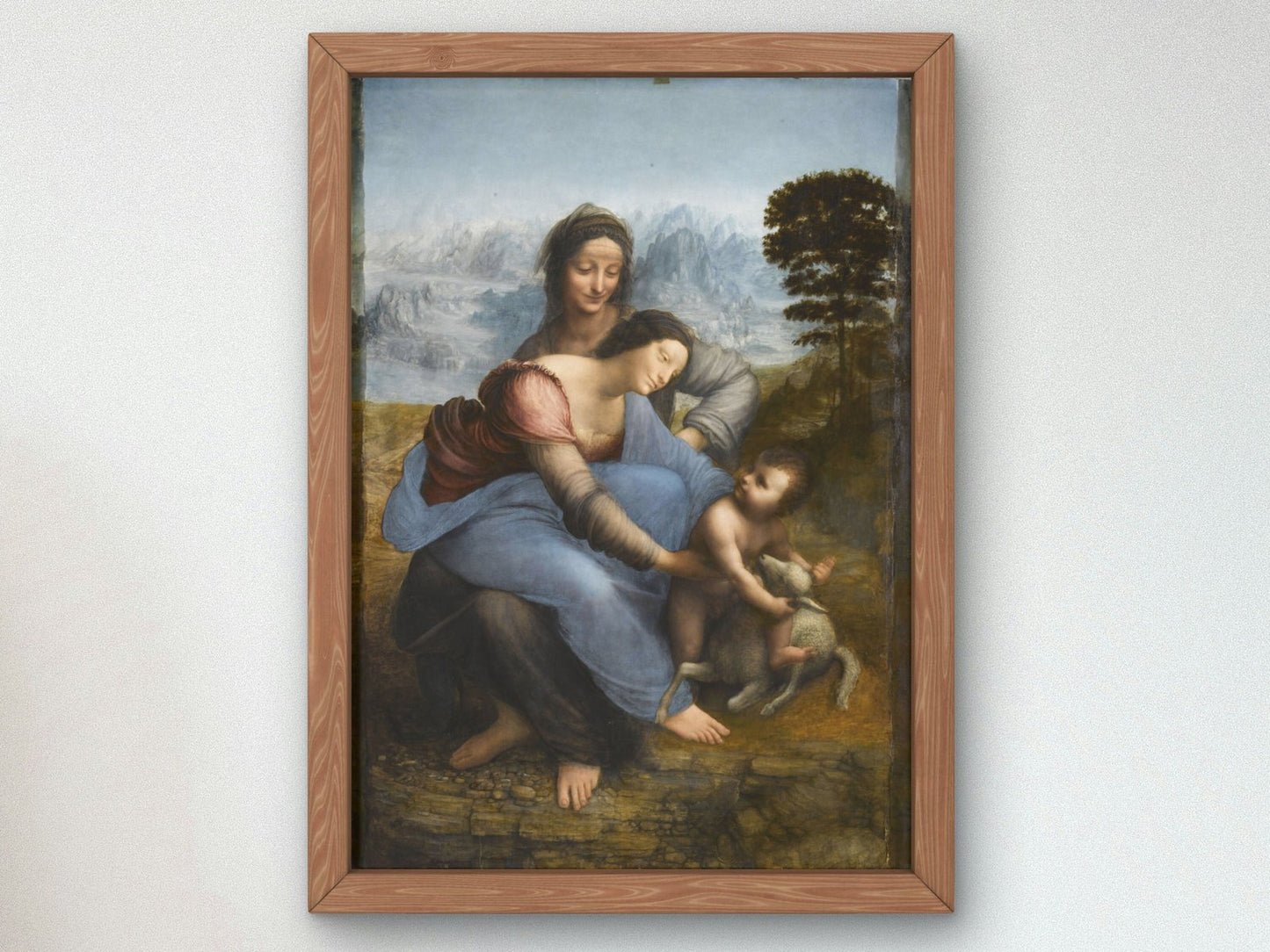 The Virgin and Child with Saint Anne by Leonardo da Vinci, 1510, Renaissance, fine art print