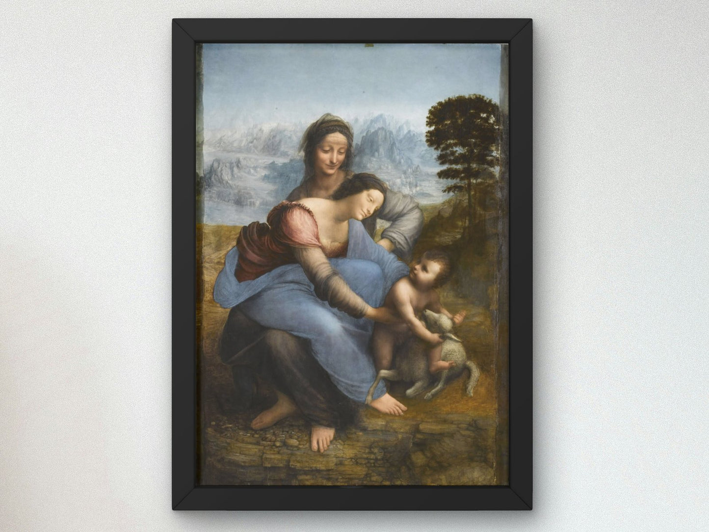 The Virgin and Child with Saint Anne by Leonardo da Vinci, 1510, Renaissance, fine art print