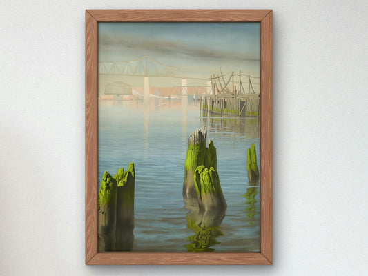 Arthur Kill at Elizabethport by Charles Goeller, 1947, Art Deco and American Modernism, fine art print