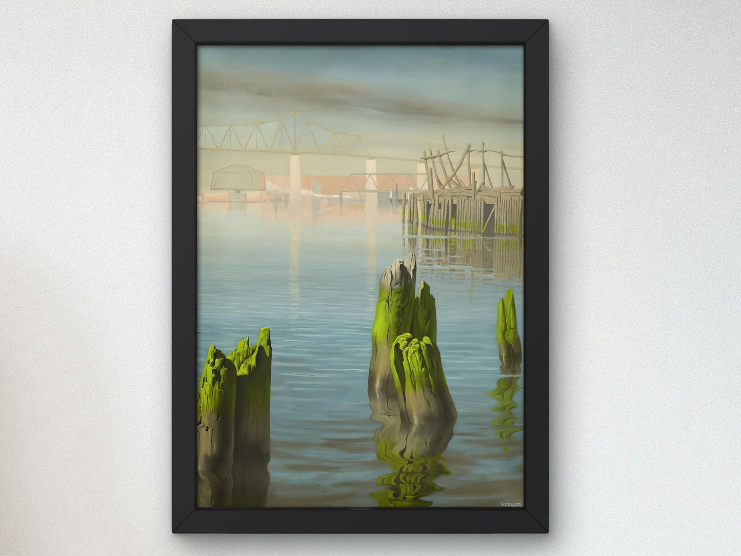 Arthur Kill at Elizabethport by Charles Goeller, 1947, Art Deco and American Modernism, fine art print