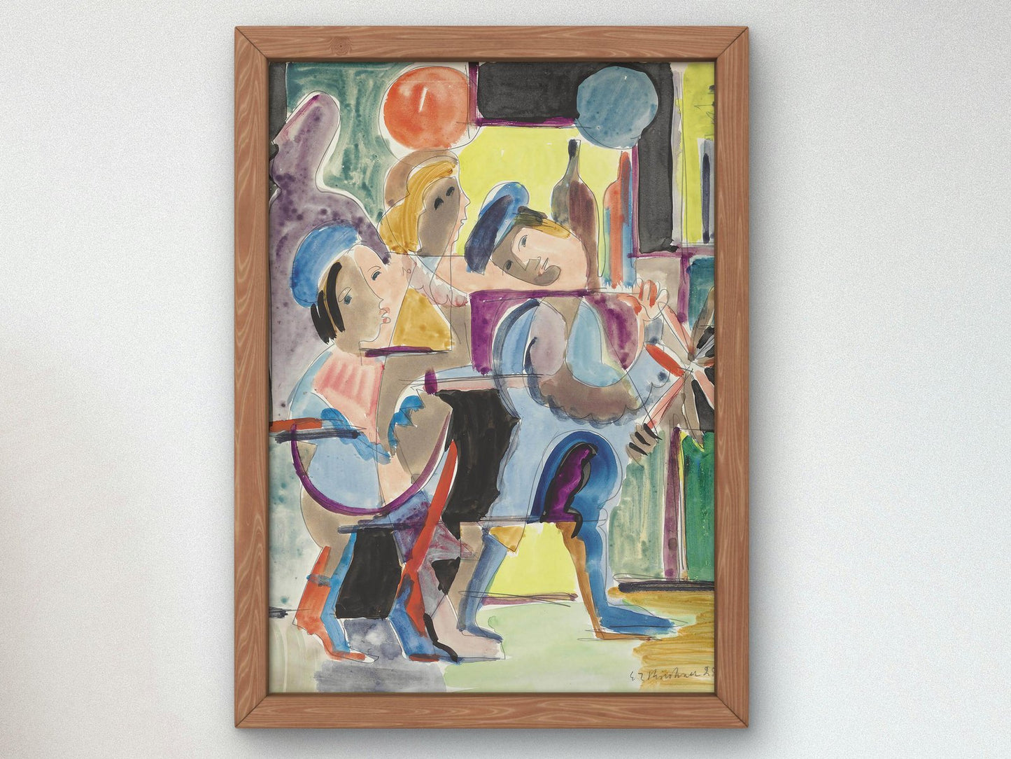 Artisten by Ernst Ludwig Kirchner, 1923, Expressionism and Fauvism, fine art print