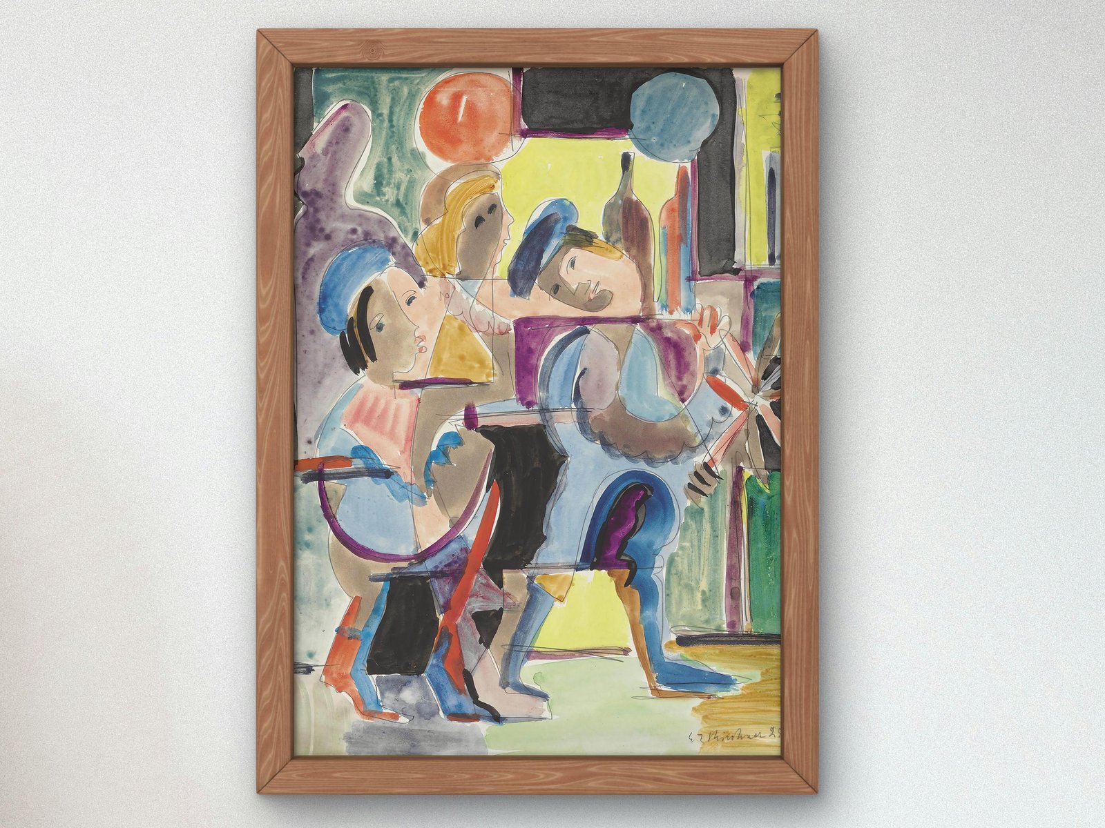 Artisten by Ernst Ludwig Kirchner, 1923, Expressionism and Fauvism, fine art print