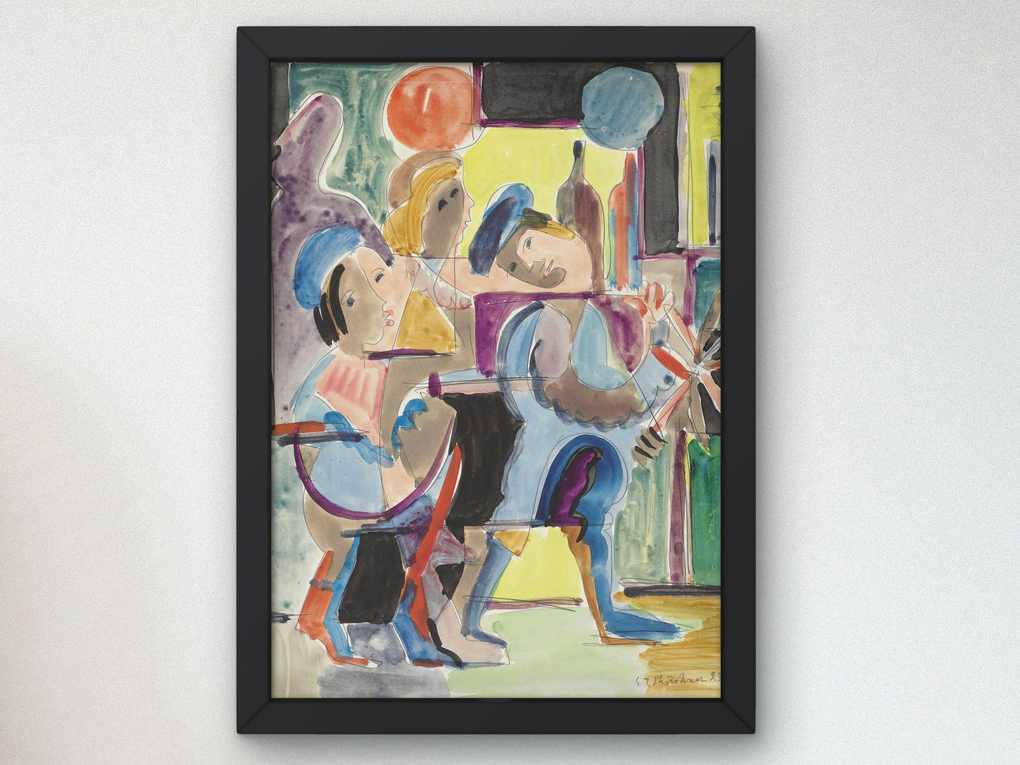 Artisten by Ernst Ludwig Kirchner, 1923, Expressionism and Fauvism, fine art print