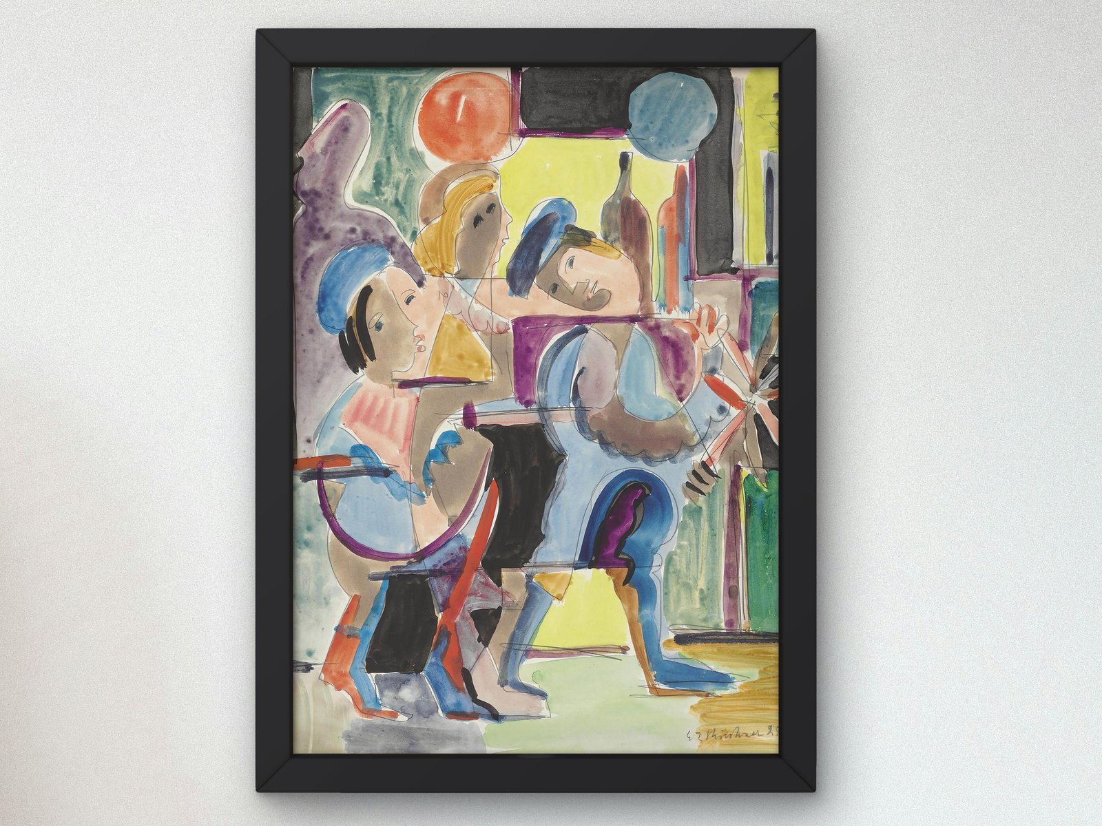 Artisten by Ernst Ludwig Kirchner, 1923, Expressionism and Fauvism, fine art print