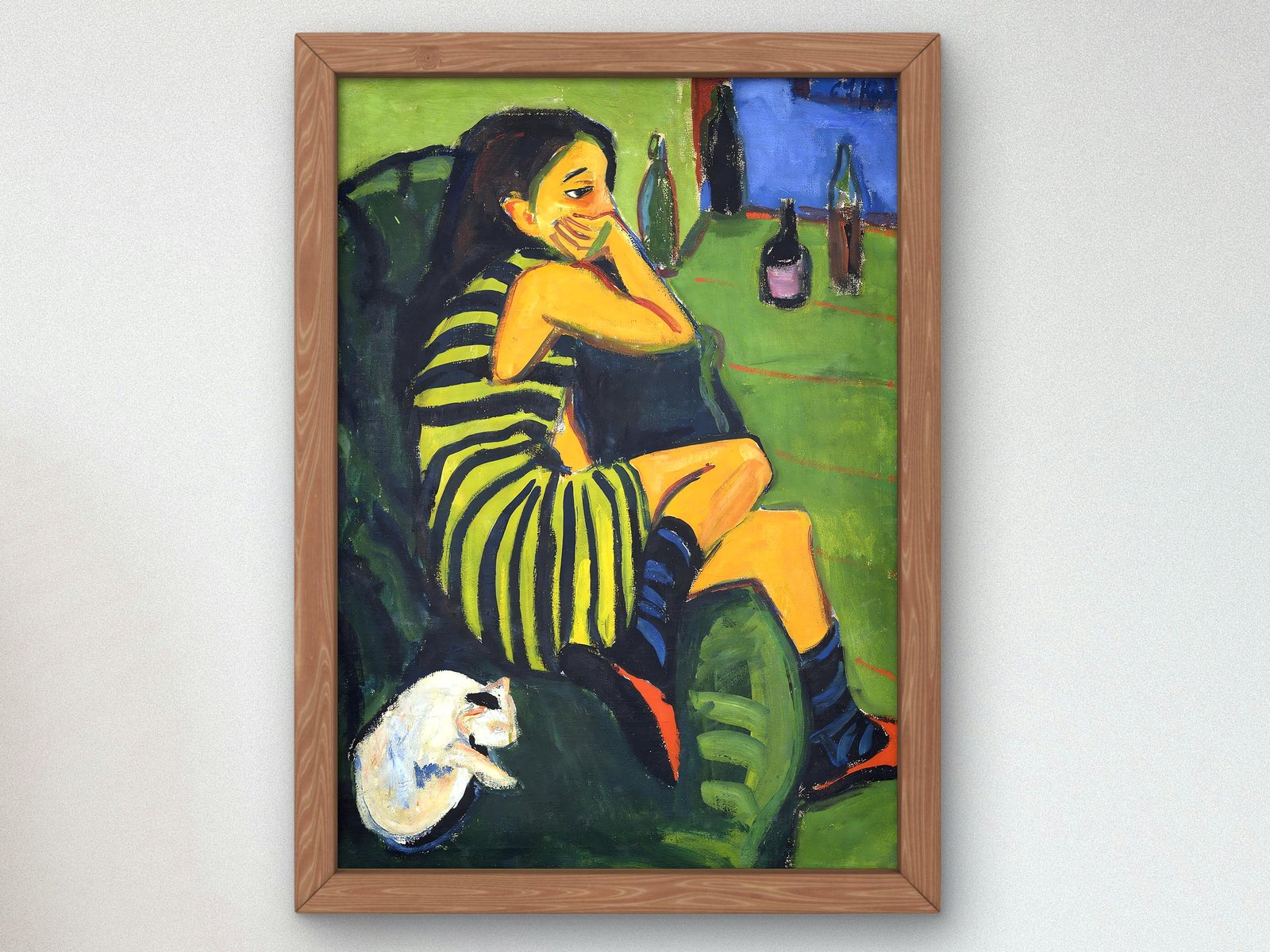 Artistin Marzella by Ernst Ludwig Kirchner, 1910, Expressionism, fine art print