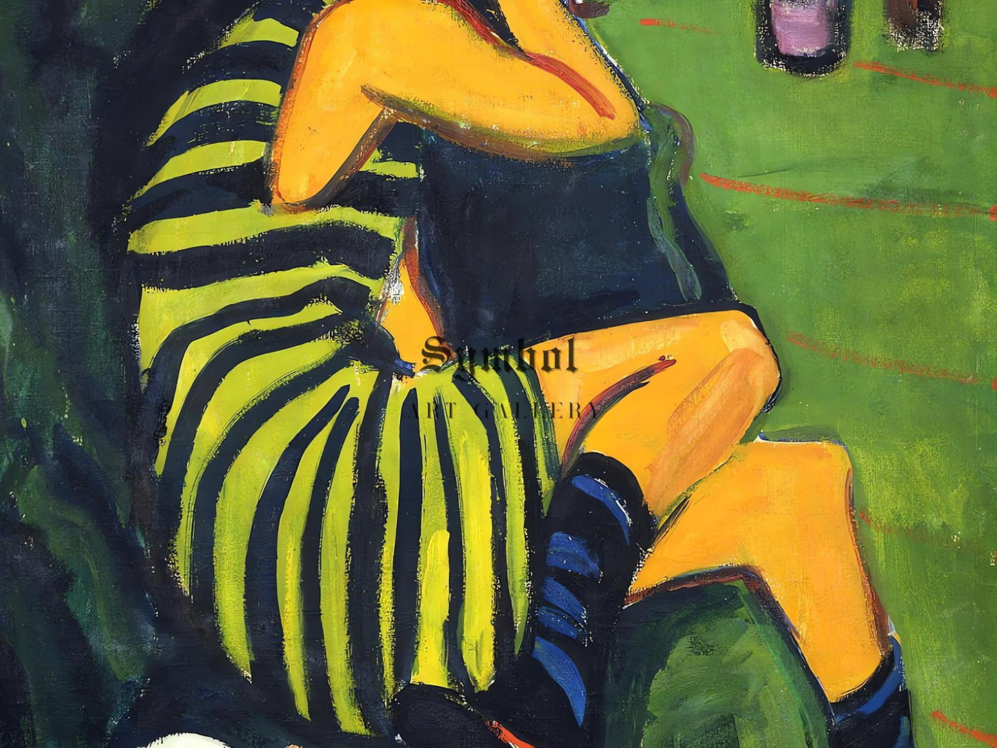 Artistin Marzella by Ernst Ludwig Kirchner, 1910, Expressionism, fine art print