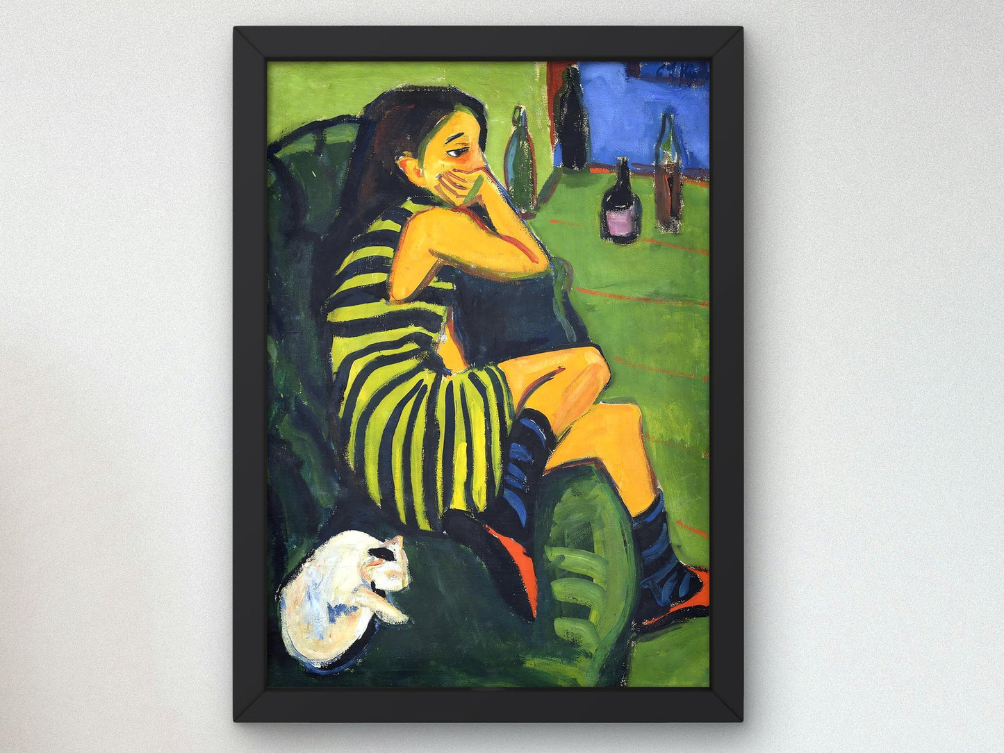 Artistin Marzella by Ernst Ludwig Kirchner, 1910, Expressionism, fine art print