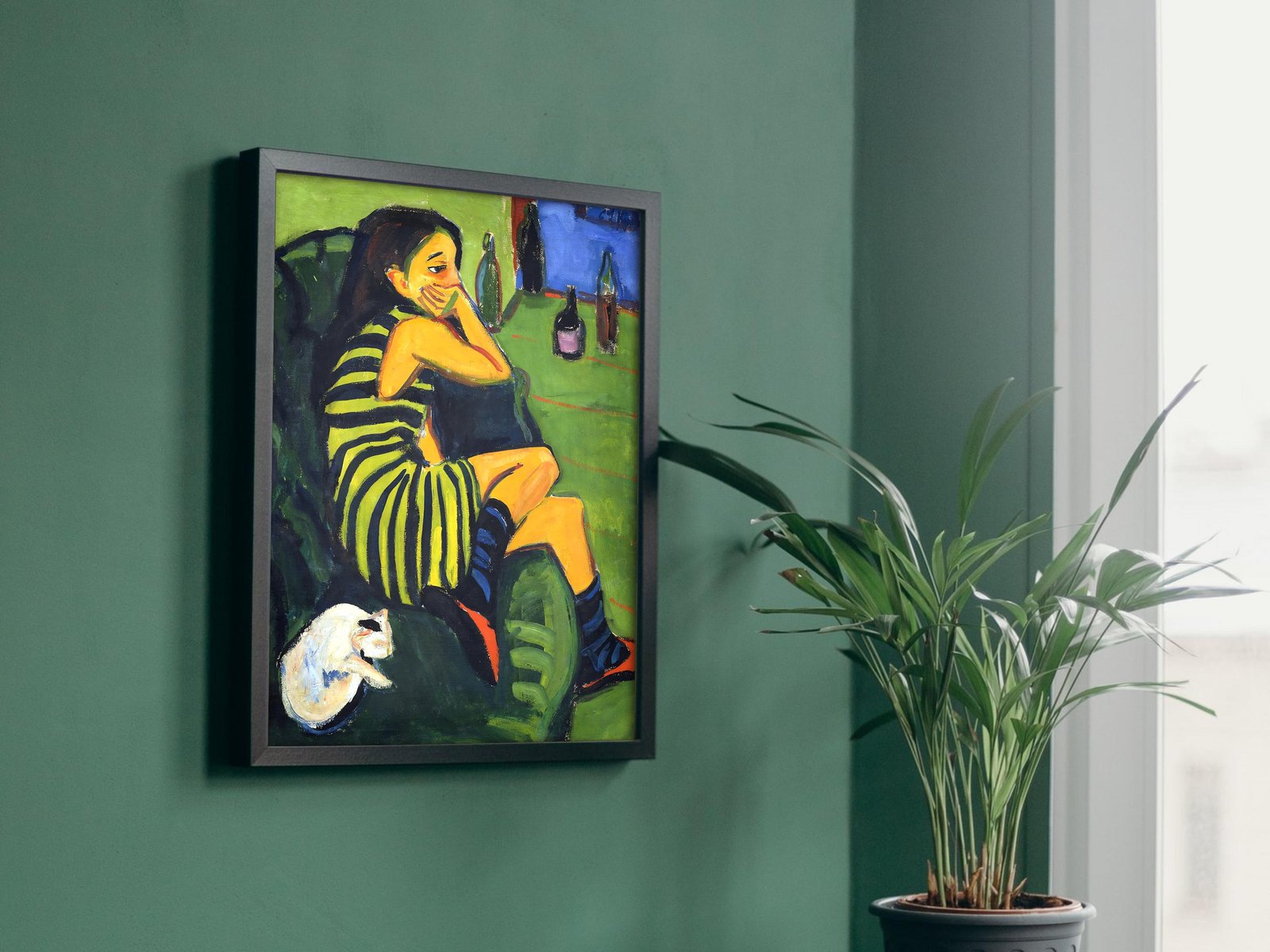 Artistin Marzella by Ernst Ludwig Kirchner, 1910, Expressionism, fine art print