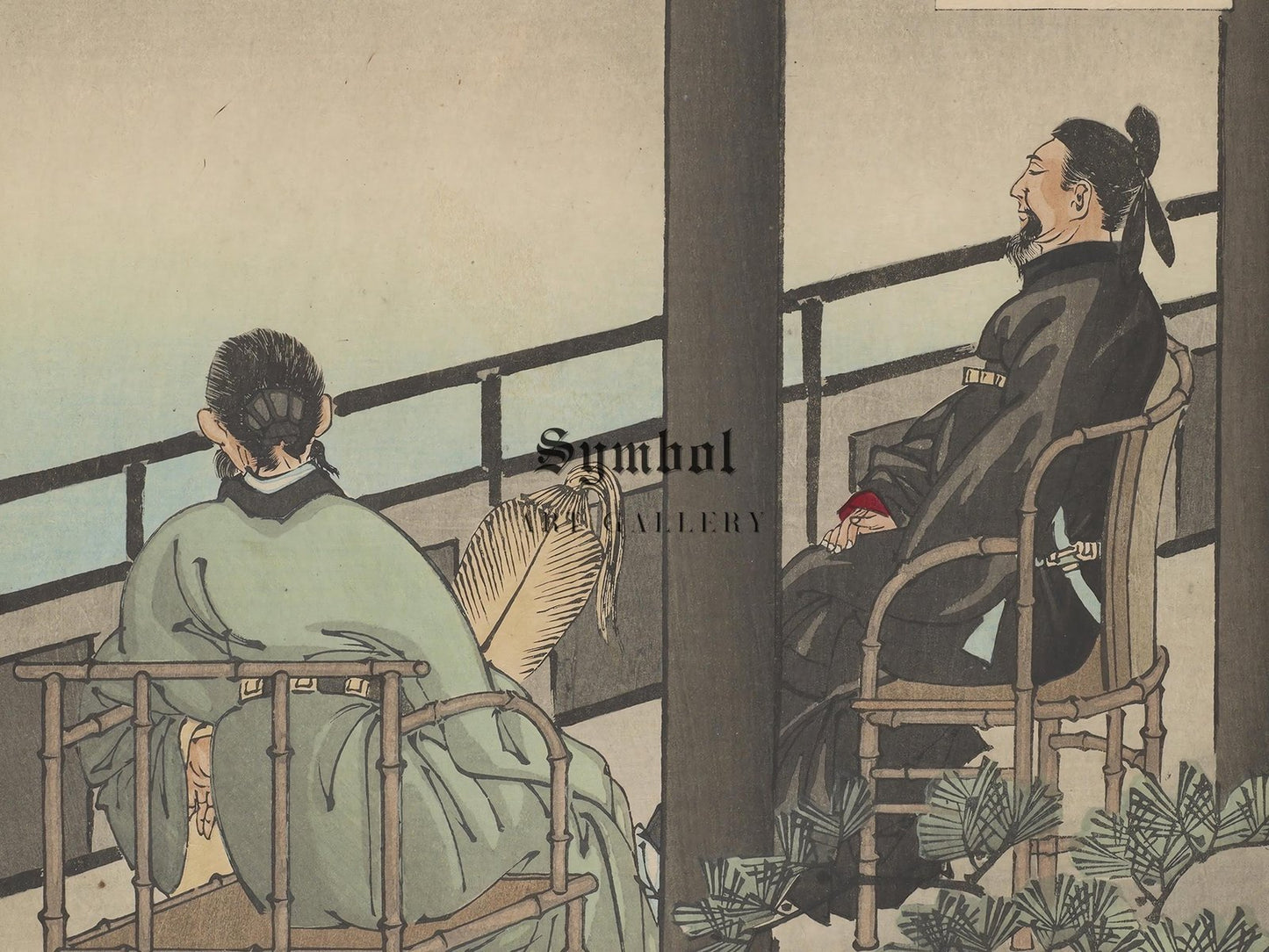 As I Look Out into the Vast Expanse by Tsukioka Yoshitoshi, 1888, Japanese Woodblock Prints, fine art print