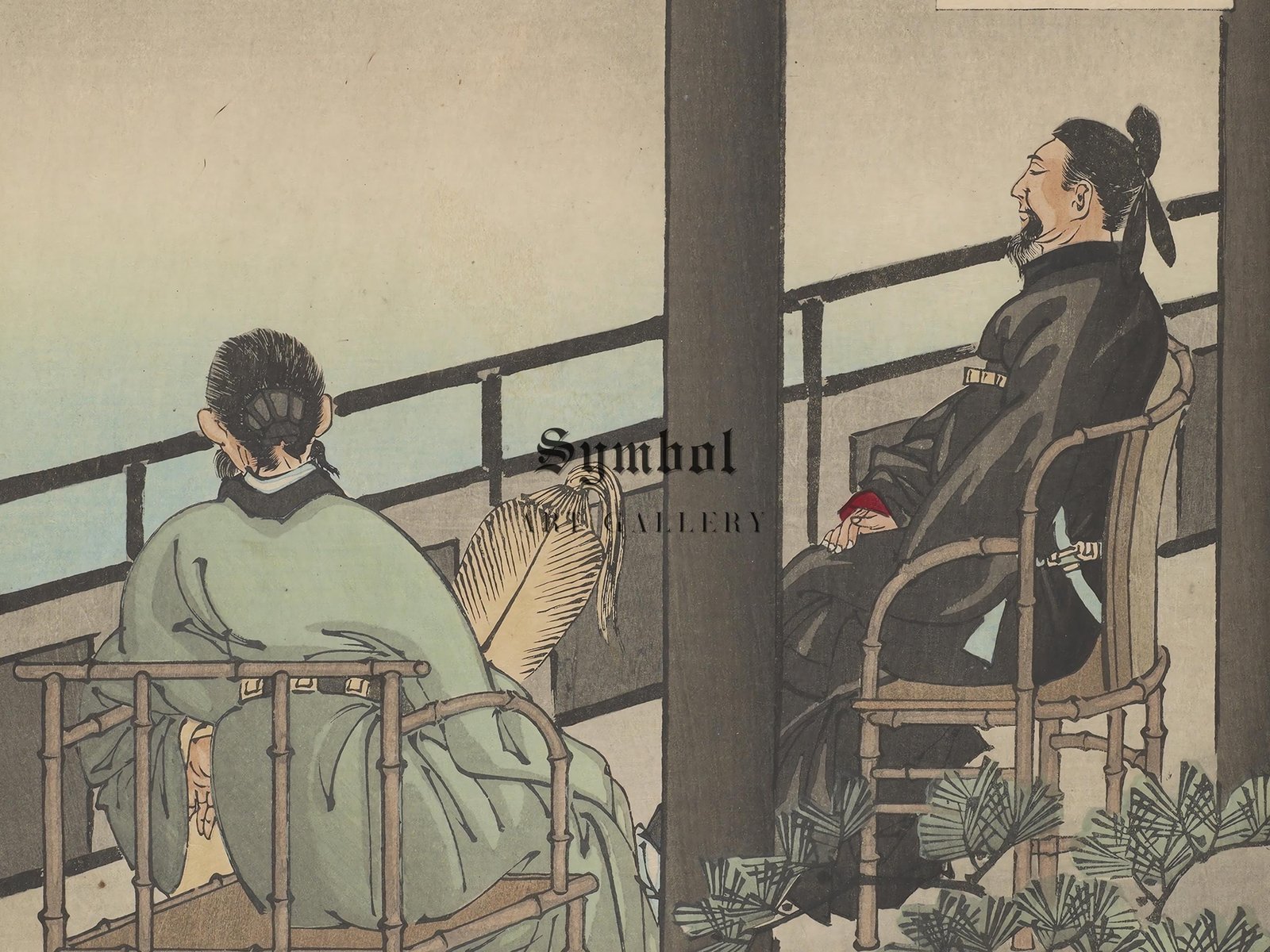 As I Look Out into the Vast Expanse by Tsukioka Yoshitoshi, 1888, Japanese Woodblock Prints, fine art print