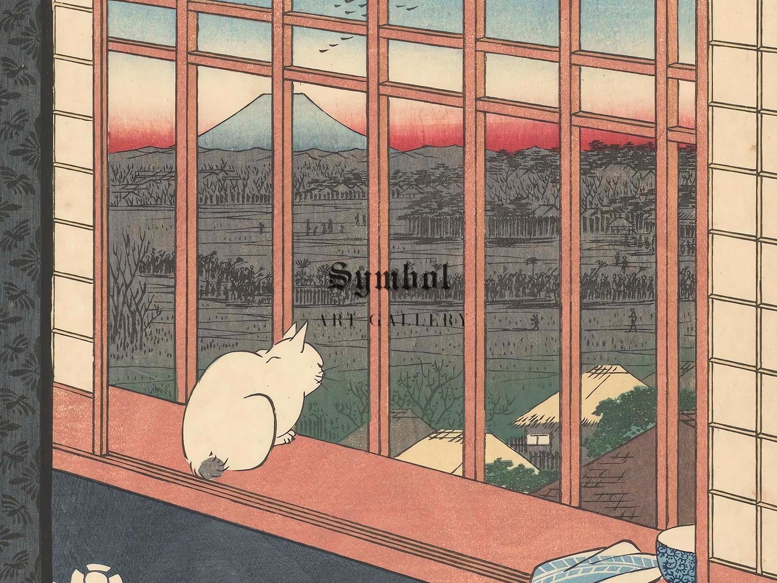 Asakusa Ricefields and Torinomachi Festival by Utagawa Hiroshige, 1857, Japanese Woodblock Prints, fine art print