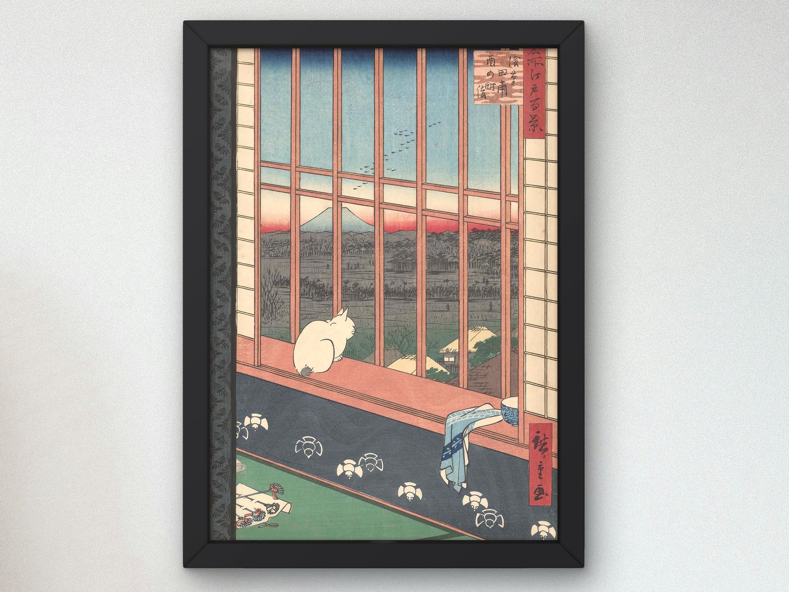 Asakusa Ricefields and Torinomachi Festival by Utagawa Hiroshige, 1857, Japanese Woodblock Prints, fine art print