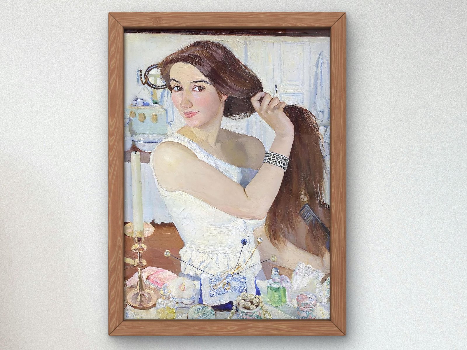 At the Dressing Table by Zinaida Serebryakova, 1909, Art Nouveau and Belle Époque, fine art print