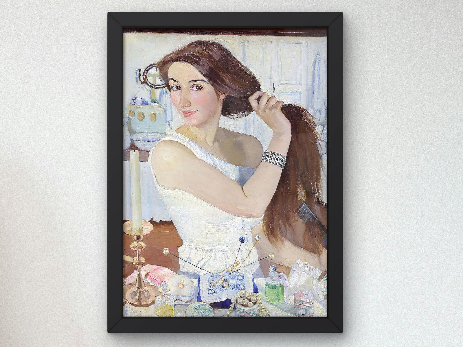 At the Dressing Table by Zinaida Serebryakova, 1909, Art Nouveau and Belle Époque, fine art print