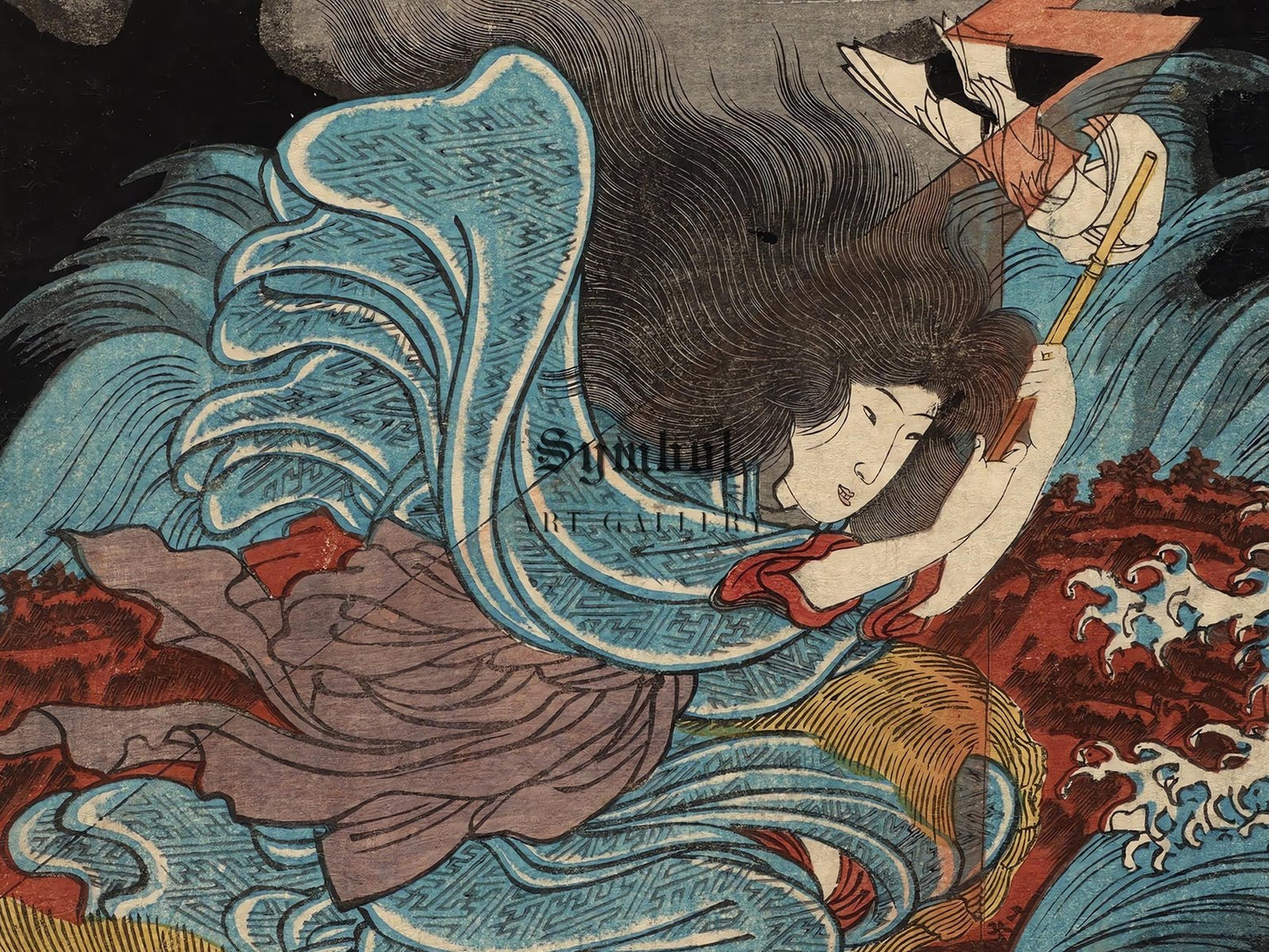 Atsuta no en Uneme by Utagawa Kuniyoshi, 1842, Japanese Woodblock Prints, fine art print