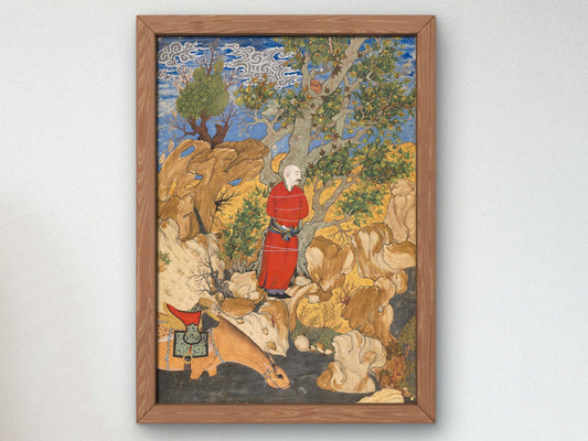 Aulad Tied to a Plane Tree by Sadiqi Bek, 1575, Orientalism and Exoticism, fine art print
