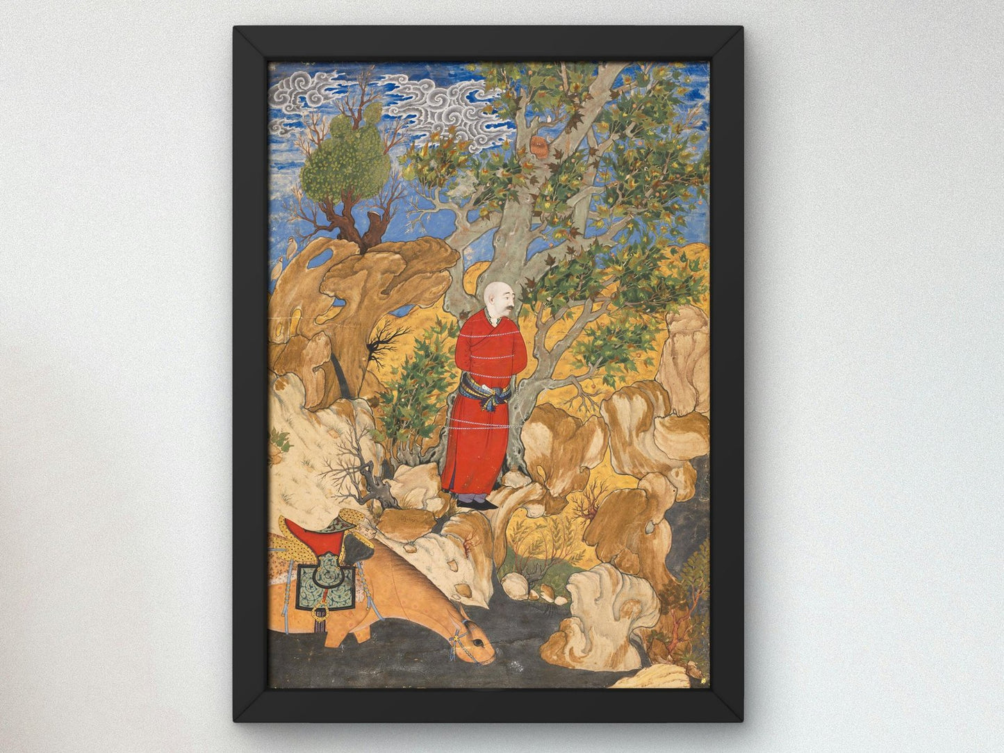 Aulad Tied to a Plane Tree by Sadiqi Bek, 1575, Orientalism and Exoticism, fine art print