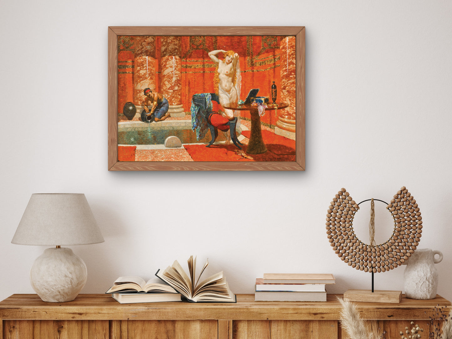 Admiration Pompeian Bath by Alexander Rothaug, Wall Art Print, Fine Art Reproduction, Museum Quality Decor, Poster