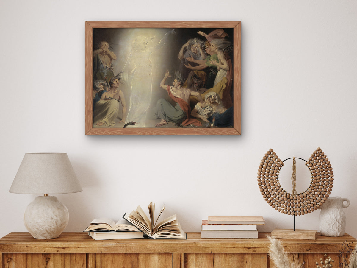 The Ghost of Clytemnestra Awakening the Furies by John Downman 1781, Wall Art Print, Fine Art Reproduction, Museum Quality Decor, Poster