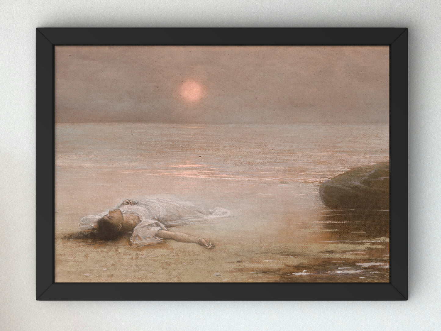 Utonulá by Jakub Schikaneder 1893, Wall Art Print, Fine Art Reproduction, Museum Quality Decor, Poster