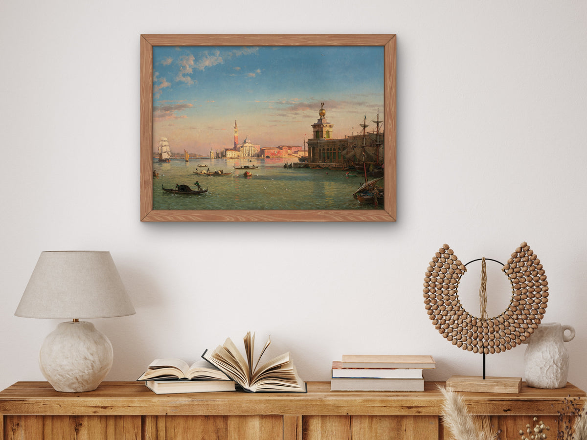 The Palazzo Piscani, Venice by Friedrich von Nerly, Wall Art Print, Fine Art Reproduction, Museum Quality Decor, Poster